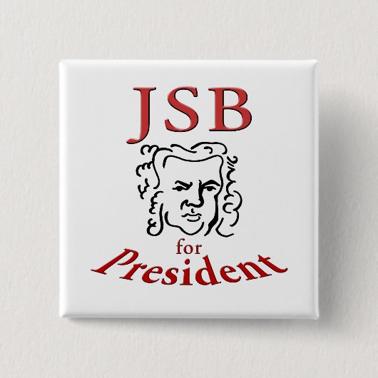 Bach für den Präsidenten Button (Vorderseite)