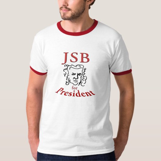 Bach für Präsident Ringer T-Shirt (Vorderseite)