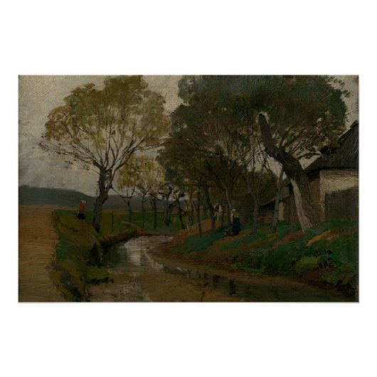 Bach hinter ruhigen Gewässern rustikaler Charme Poster (Vorderseite)