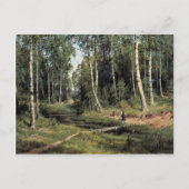 Bach im Birkenwald von Schischkin Iwan Iwanow Postkarte (Vorderseite)