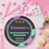 Bach in die 90er Jahre Retro-Bachelorette Pappteller (Party)