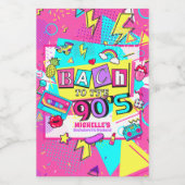 Bach in die Mini der 90er Jahre Weinetikett (Einzelnes Label)