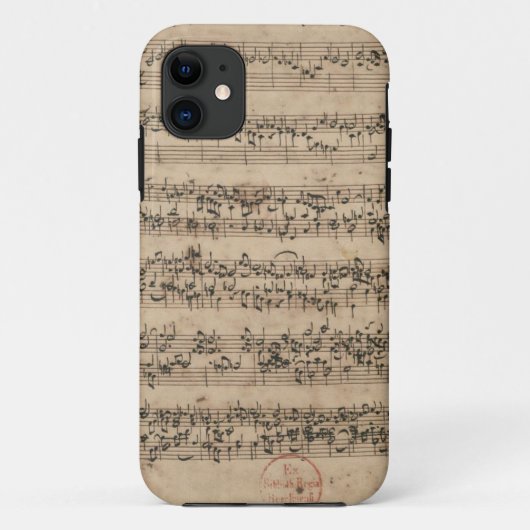 Bach Manuskript Case-Mate iPhone Hülle (Rückseite)