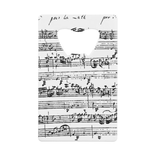 Bach Musik-Flaschenöffner Geldbeutel Flaschenöffner (Vorderseite)