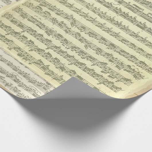 Bach Musik-Manuskript-Seiten Geschenkpapier (Ecke)