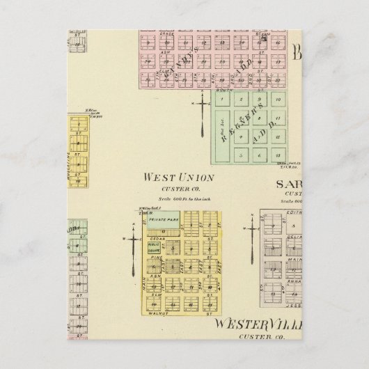 Bach, Nebraska Postkarte (Vorderseite)