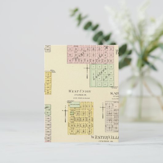 Bach, Nebraska Postkarte (Stehend Vorderseite)