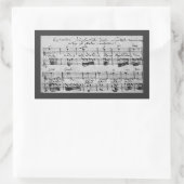 Bach-Ornamentation Rechteckiger Aufkleber (Tasche)