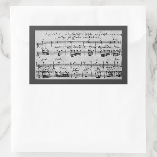 Bach-Ornamentation Rechteckiger Aufkleber (Tasche)