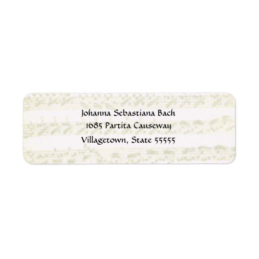 Bach Partita Address Label (Vorne)