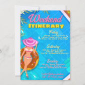 Bach Party Einladung - Wochenendreise (Rückseite)