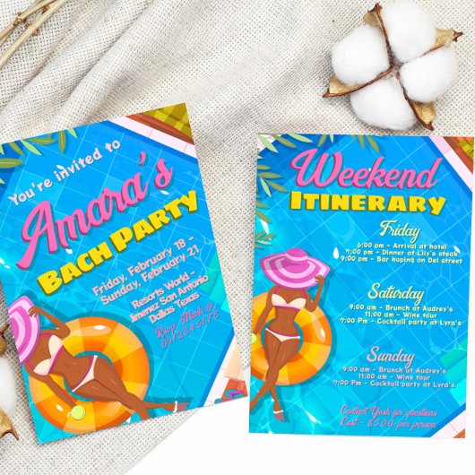 Bach Party Einladung - Wochenendreise