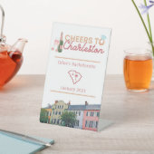 Bach Party Sign "Cheers to Charleston" Sockelschild (In SItu)