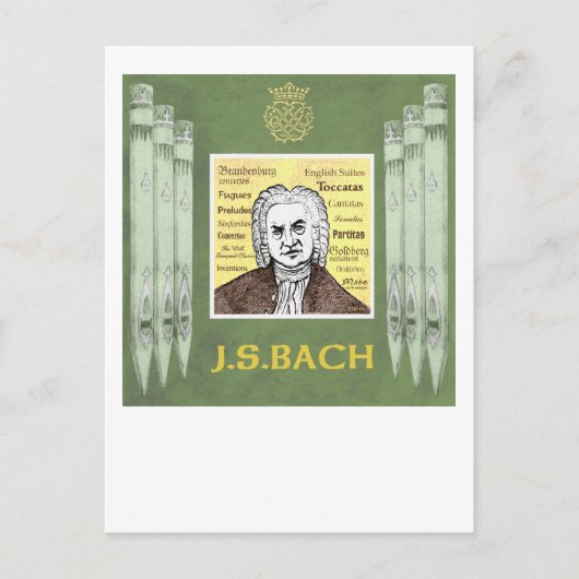 BACH-Postkarte Postkarte (Vorderseite)