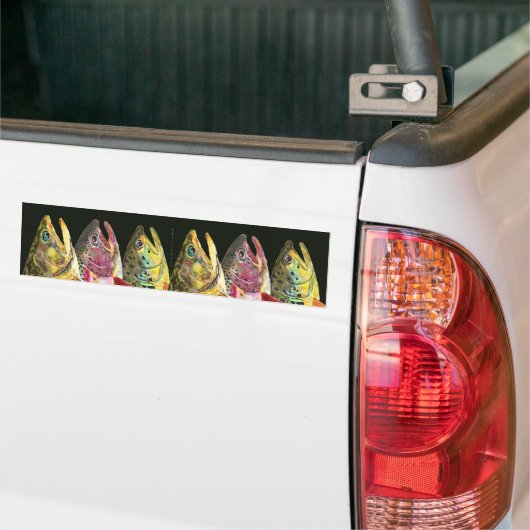 Bach, Regenbogen, Braunwaldfischerei Autoaufkleber (Auf Lkw)