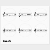 Bach Runder Aufkleber (Blatt)