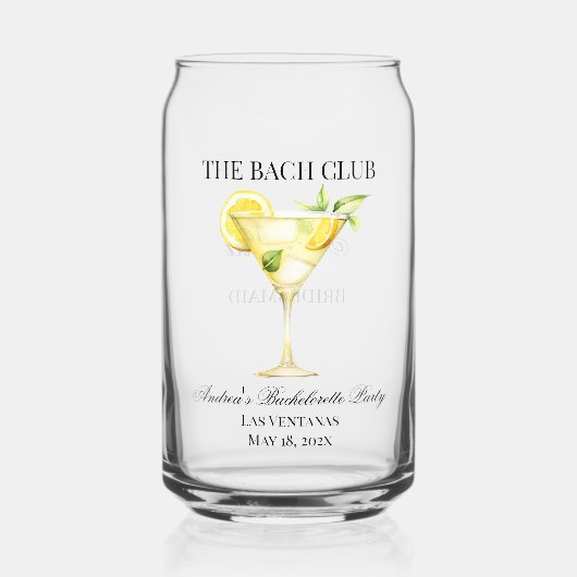 Bach Social Club Lemon Cocktail Bridesmaid Dosenglas (Vorderseite)