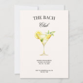 Bach Social Club Lemon Cocktail mit QR Code Einladung (Vorderseite)