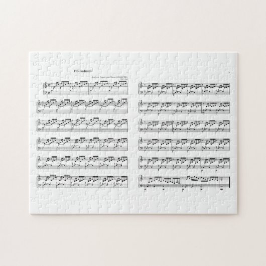 Bach the Well Tempered Tastatur Prealudium 1 C-dur Puzzle (Horizontal)