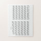 Bach the Well Tempered Tastatur Prealudium 1 C-dur Puzzle (Vertikal)