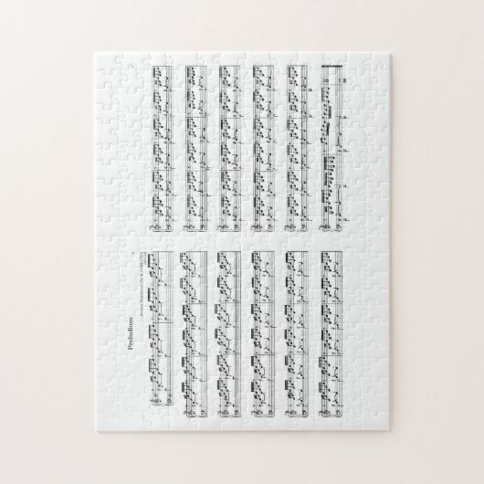 Bach the Well Tempered Tastatur Prealudium 1 C-dur Puzzle (Vertikal)