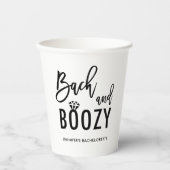 Bach und Bachelorette Brautparty Pappbecher (Vorderseite)