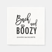 Bach und Bachelorette Brautparty Serviette (Vorderseite)