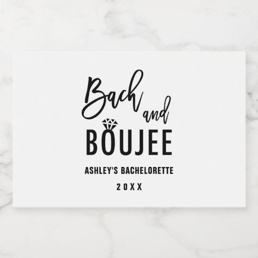 Bach- und Boozy-Junggeselinnen-Abschied-Favoriten Alkoholflaschenetikett (Einzelnes Label)