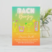 Bach und Bozy Bachelorette mit Übungen Einladung (Stehend Vorderseite)