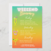 Bach und Bozy Bachelorette mit Übungen Einladung (Rückseite)