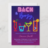 Bach und Bozy Bachelorette mit Übungen Einladung (Vorderseite)