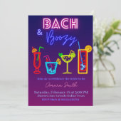Bach und Bozy Bachelorette mit Übungen Einladung (Stehend Vorderseite)