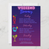 Bach und Bozy Bachelorette mit Übungen Einladung (Rückseite)