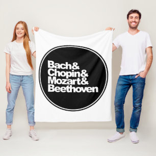 Bach und Chopin und Mozart und Beethoven Fleecedecke