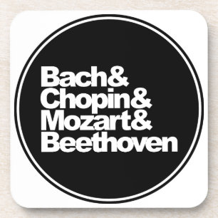 Bach und Chopin und Mozart und Beethoven Getränkeuntersetzer
