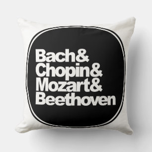 Bach und Chopin und Mozart und Beethoven Kissen