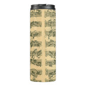 Bach Vintage Musik-Manuskript-Gewohnheits-Initiale Thermosbecher (Rückseite)