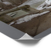 Bach Winter Wasserszene Poster (Ecke)