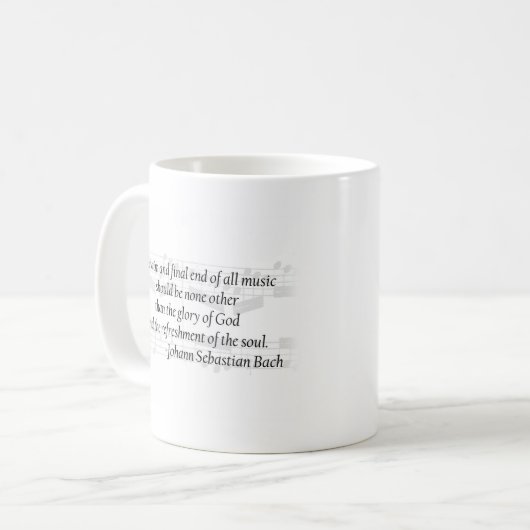 Bach Zitat-Tasse Kaffeetasse (Vorderseite Links)
