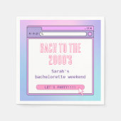 Bach zu den 2000er Jahren Y2K Bachelorette Persona Serviette (Vorderseite)