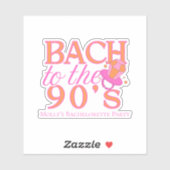 Bach zu den 90er Jahren - Retro-Junggeselinnen-Abs Aufkleber (Blatt)