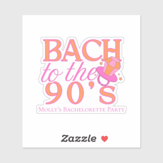 Bach zu den 90er Jahren - Retro-Junggeselinnen-Abs Aufkleber (Blatt)
