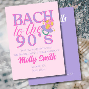 Bach zu den 90er Jahren - Retro-Junggeselinnen-Abs Einladung