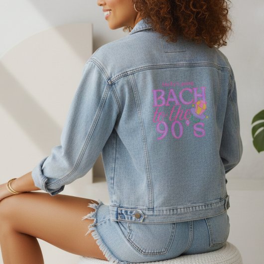 Bach zu den 90er Jahren - Retro-Junggeselinnen-Abs Jeansjacke