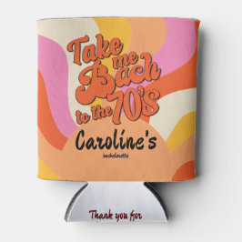 Bach zum 70er Retro Groovy Sunset Bachelorette Dosenkühler