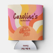 Bach zum 70er Retro Groovy Sunset Bachelorette Dosenkühler (Rückseite)
