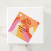 Bach zum 70er Retro Groovy Sunset Bachelorette Geschenkanhänger (Beispiel)