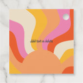 Bach zum 70er Retro Groovy Sunset Bachelorette Geschenkanhänger (Rückseite)