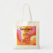 Bach zum 70er Retro Groovy Sunset Bachelorette Tragetasche (Vorne)