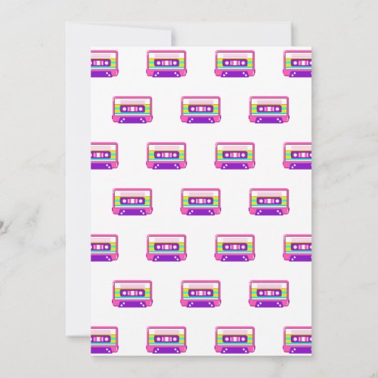 Bach zum Junggeselinnen-Abschied der 90er Jahre Einladung (Rückseite)